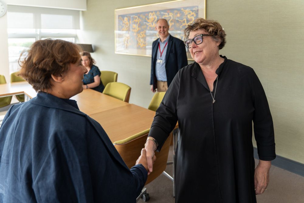 Professor Nicola Ranger meets Edinburgh Napier Principal, Prof Sue Rigby.