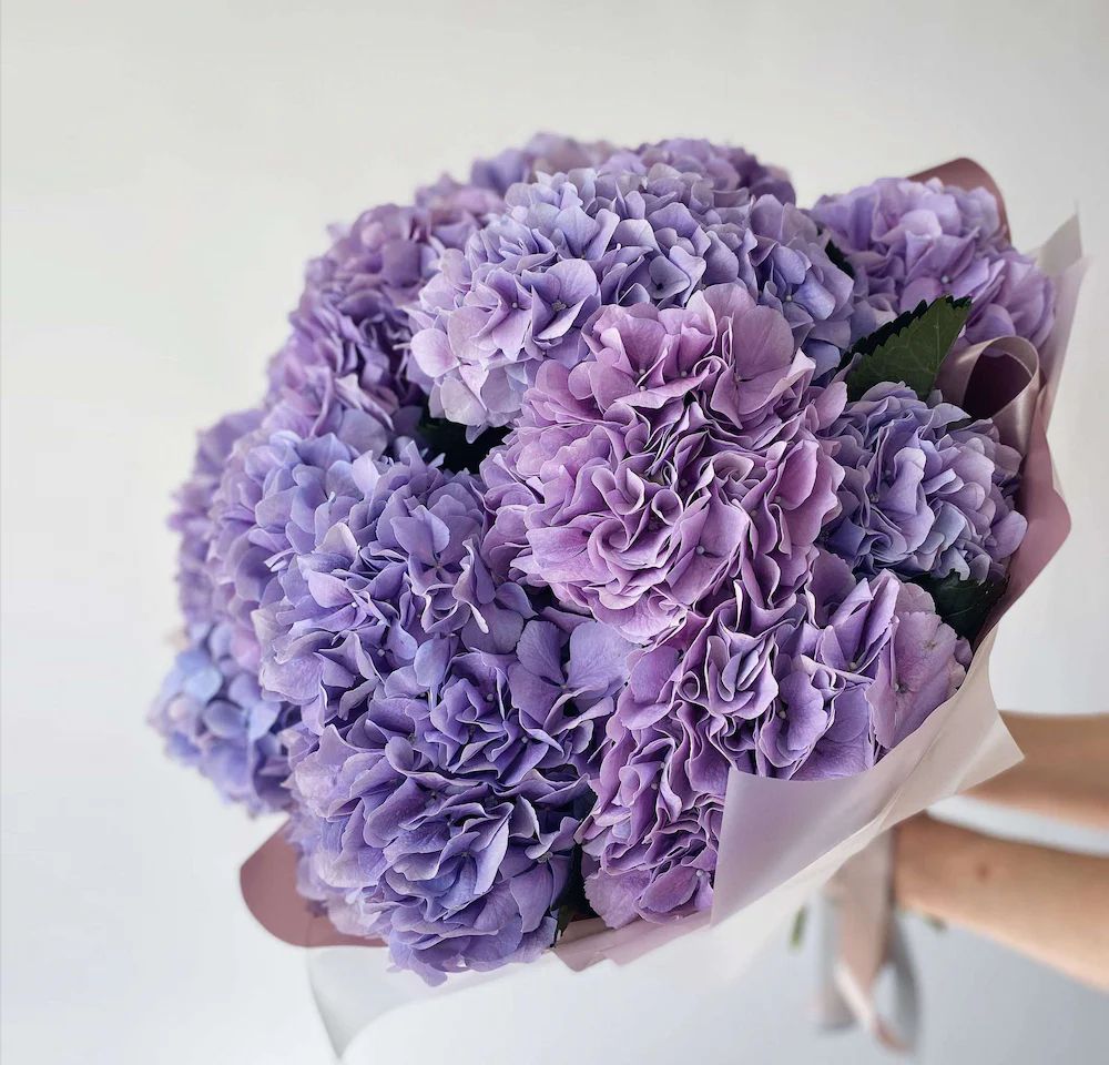 bouquet of purple flowers