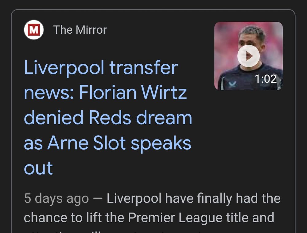 Florian Witz denied reds dream