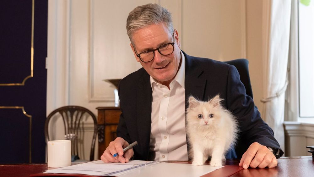 Keir Starmer präsentiert neues sibirisches Kätzchen in der Downing Street