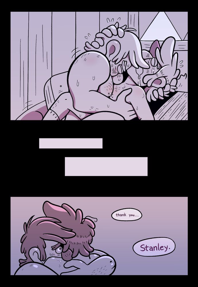 After they climax, they hug each other tightly. Ford quietly thanks Stan for taking care of him, prompting Stan to release a single tear onto Ford's shoulder. 