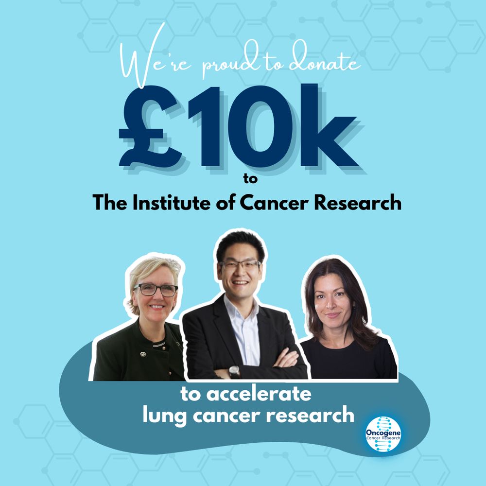 Screen grab of our co-founders Yvonne Diaz and Jan Clark with the OCR’s Dr Paul Huang.

We’re thrilled to announce a £10,425 donation to the Institute of Cancer Research (ICR) to support vital work into oncogene-driven lung cancers, including research led by Dr Paul Huang’s team.

This donation builds on the £90,000+ already contributed by our co-founders and community to help establish a cross-biomarker biobank and support world-class research at ICR.

A huge thank you to our incredible marathoners —
🏃‍♀️ Christina Roberts
🏃‍♀️ Ruth Price
🏃‍♀️ Aude-Aline Eugene —
for going the distance and raising these essential funds. You’ve inspired us all.

And this is just the beginning. Stay tuned — we’ve got more big plans to support research on the way. 🔬💙

#OncogeneCancerResearch #ICR #LungCancerAwareness #PatientLedResearch #BiomarkerDriven #MarathonForResearch #ThankYou