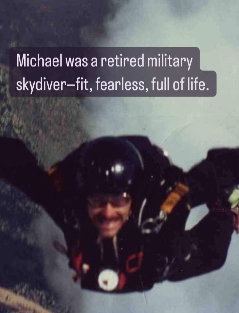 Photo of Michael skydiving 
