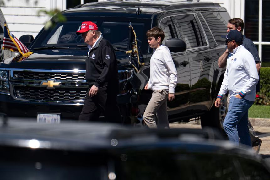 krasnov goes golfing. such a busy industrious president.