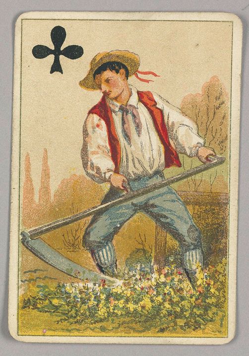 19th-century American Jack of Clubs Playing Card