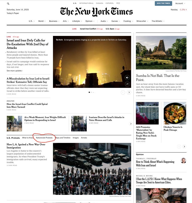 times home page screenshot
