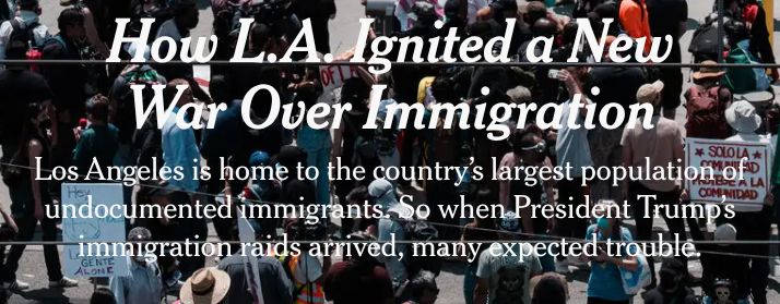 How L.A. Ignited a New War Over Immigration
Los Angeles is home to the country’s largest population of undocumented immigrants. So when President Trump’s immigration raids arrived, many expected trouble.