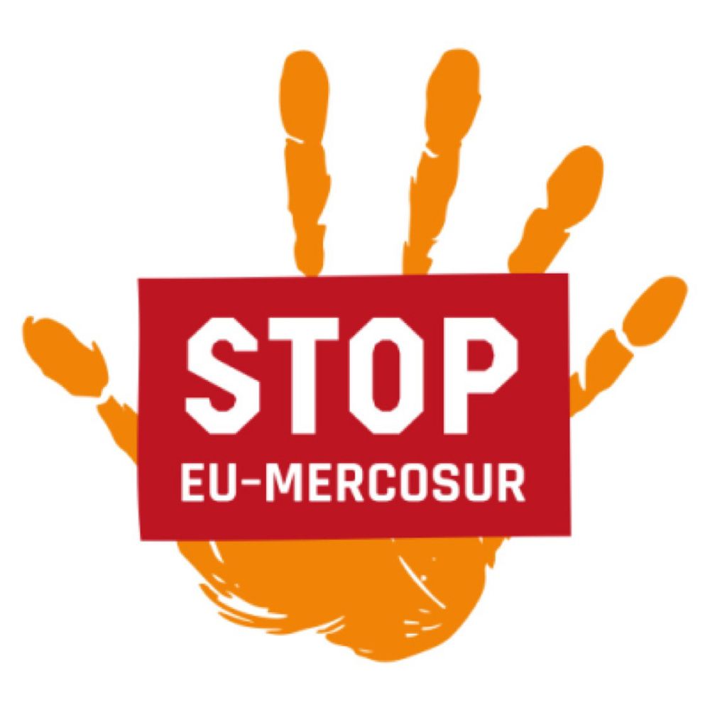 ⛔ #StopEUMercosur ⛔
⌛️Time is pressing to reject the ratification of the toxic EU-Mercosur trade deal

📩 Email your trade minister & members of the European Parliament to ask them to vote NO to the deal ⤵️
👉 StopEUMercosur.org/take-action
EN/ES/FR/DE/IT/PT/RO/PL/… 

✊ StopEUMercosur.org 
@eurovia.org
