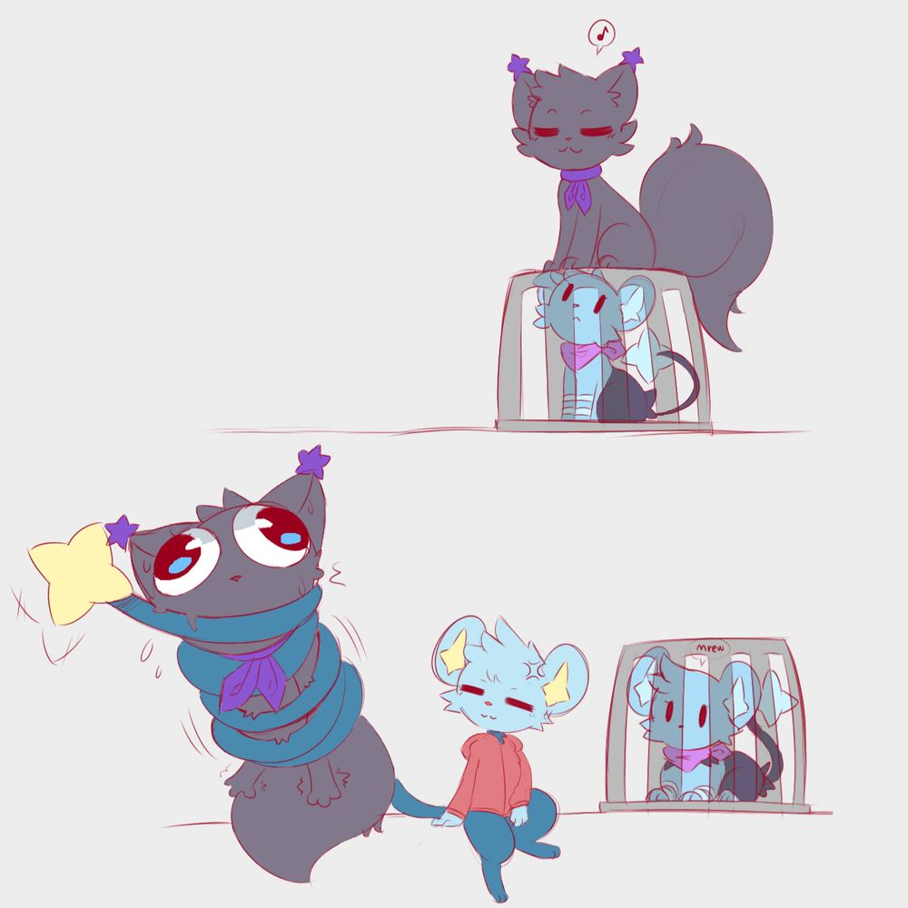 cats trapping cats (cosmic, neve, ellie)