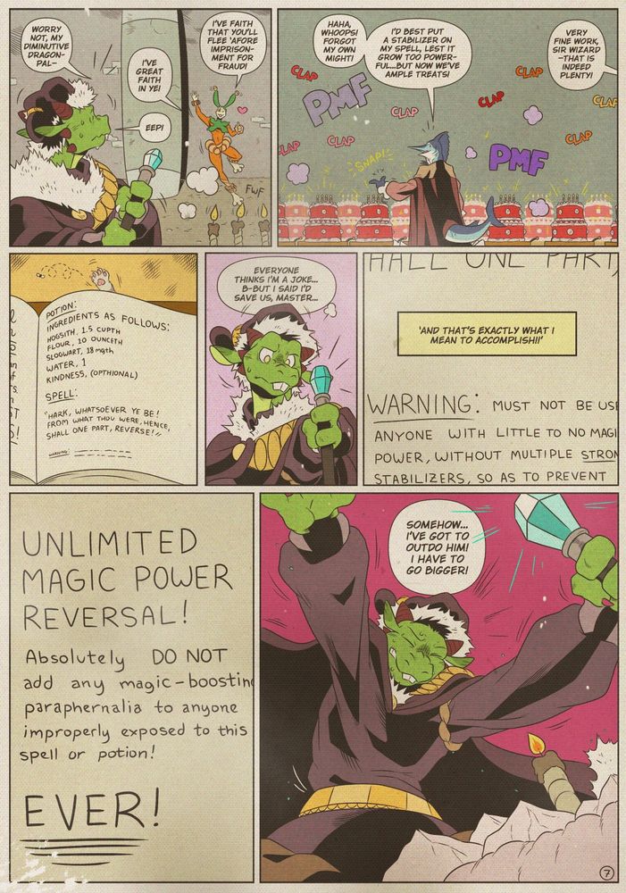 Looks like Xander didn't really understand the assignment, or what that potion was all about...with his Master's reversal potion still on the robe, and now on him, what'll it start doing to his magic powers?? Can Xander prove the court wrong, and make with more cake!? AAAAAH!