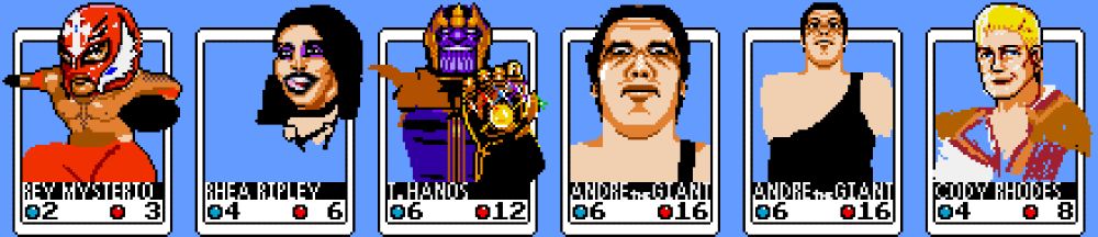 Work in Progress: Will explain more in a later time, but tldr wanted to make a WWE inspired card game for quite some time. Temporarily using the SNK vs Capcom cards as a base