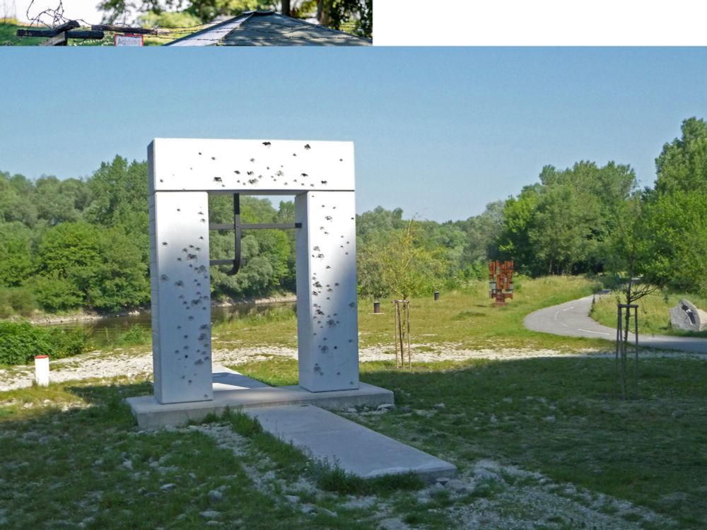Memorial for the 400 men and women who were shot trying to escape to Austria during the Cold War Devín (Slovakia).