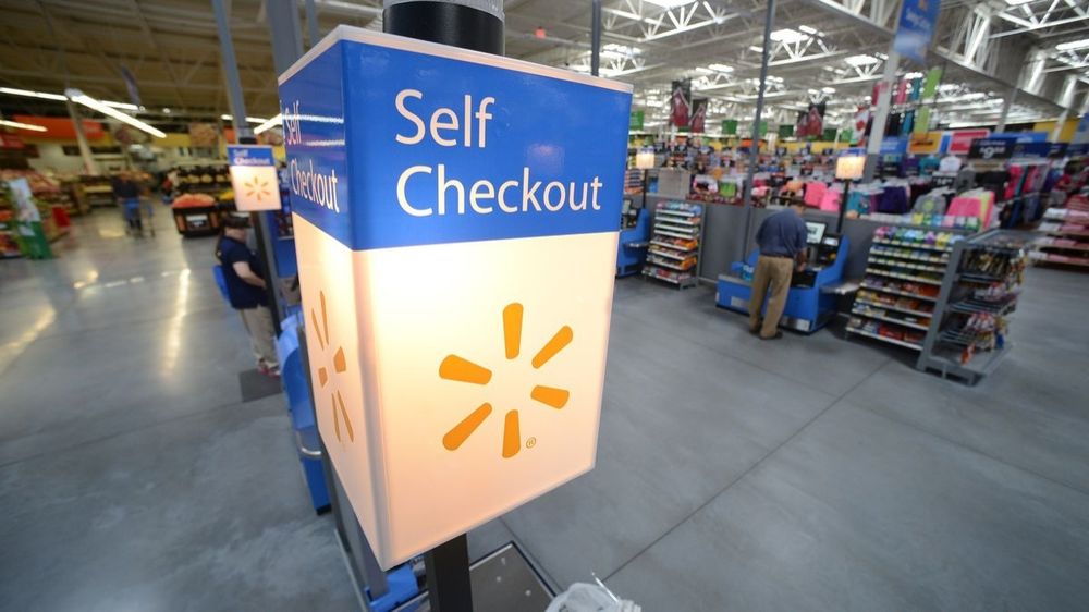 Self checkout sign.