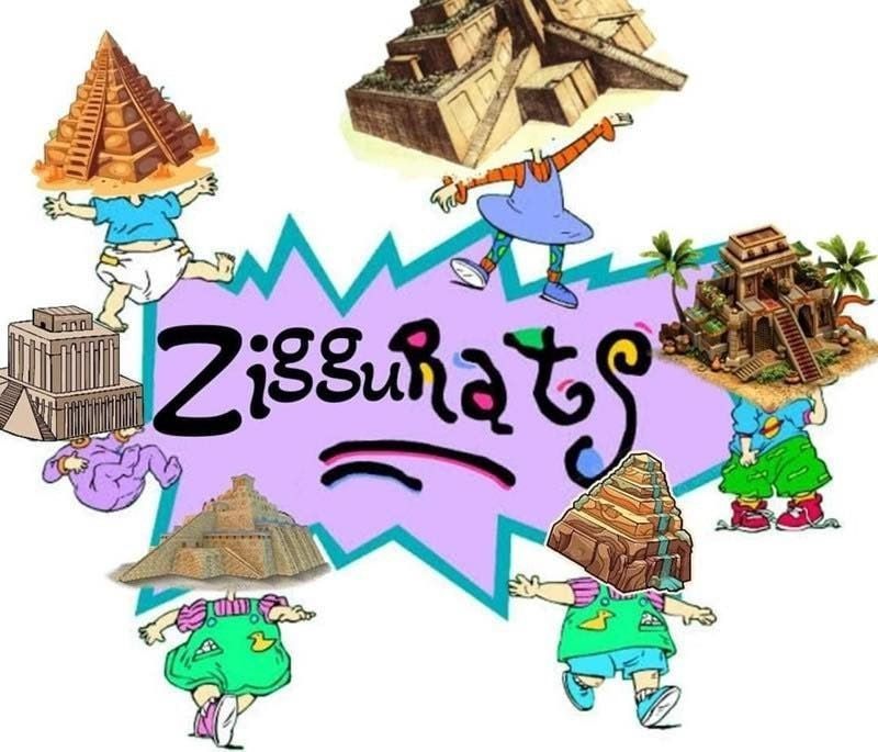 Meme: Ziggurats in Rugrats style