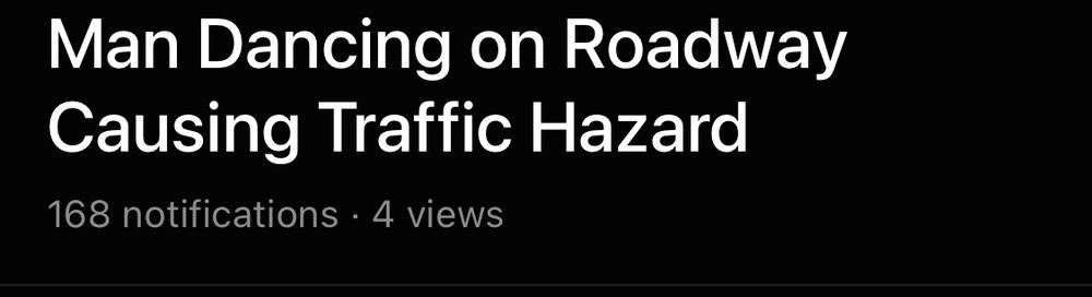 Man Dancing on Roadway Causing Traffic Hazard