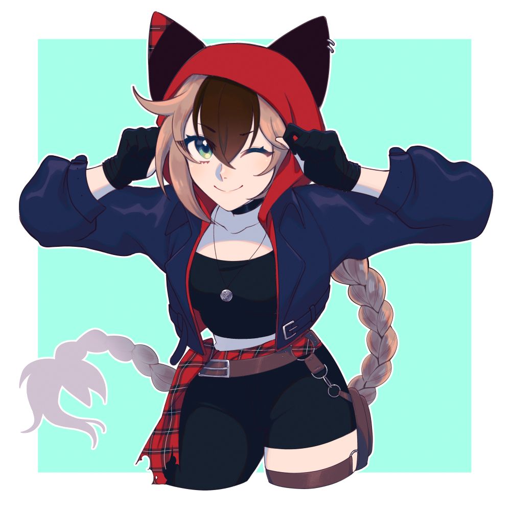 illustration of time's oc ammy posing