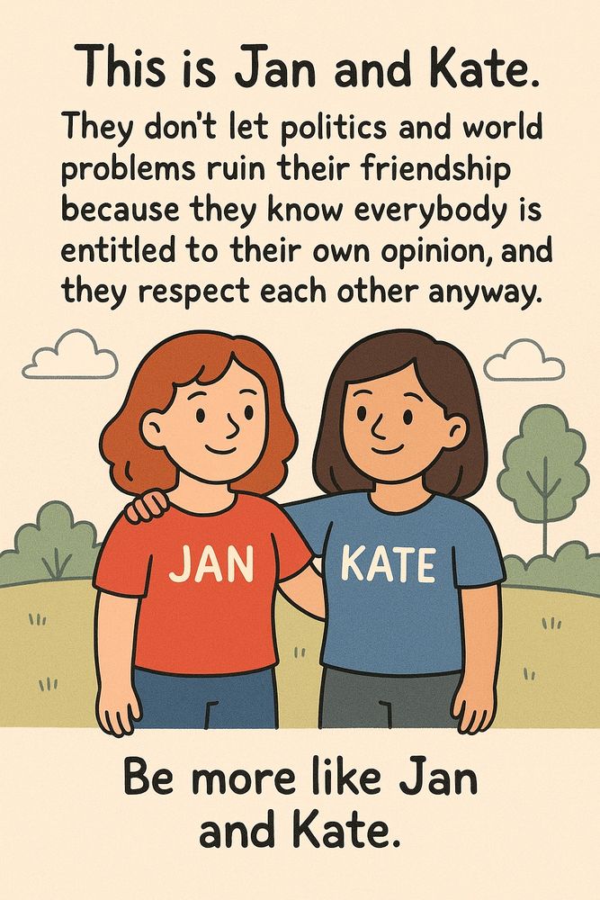 Two friends standing beside each other with their arm around each other, both smiling, good friends.