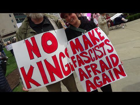 No Kings! Protest in Lansing, Michigan 4.19.25