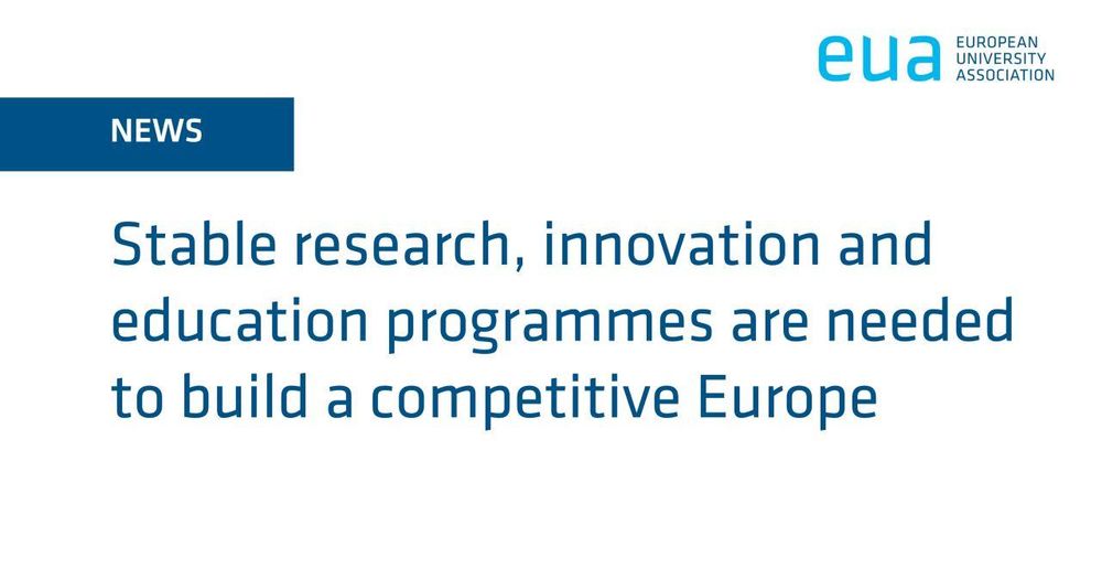 A card with the text "Stable research, innovation and education programmes are needed to build a competitive Europe
