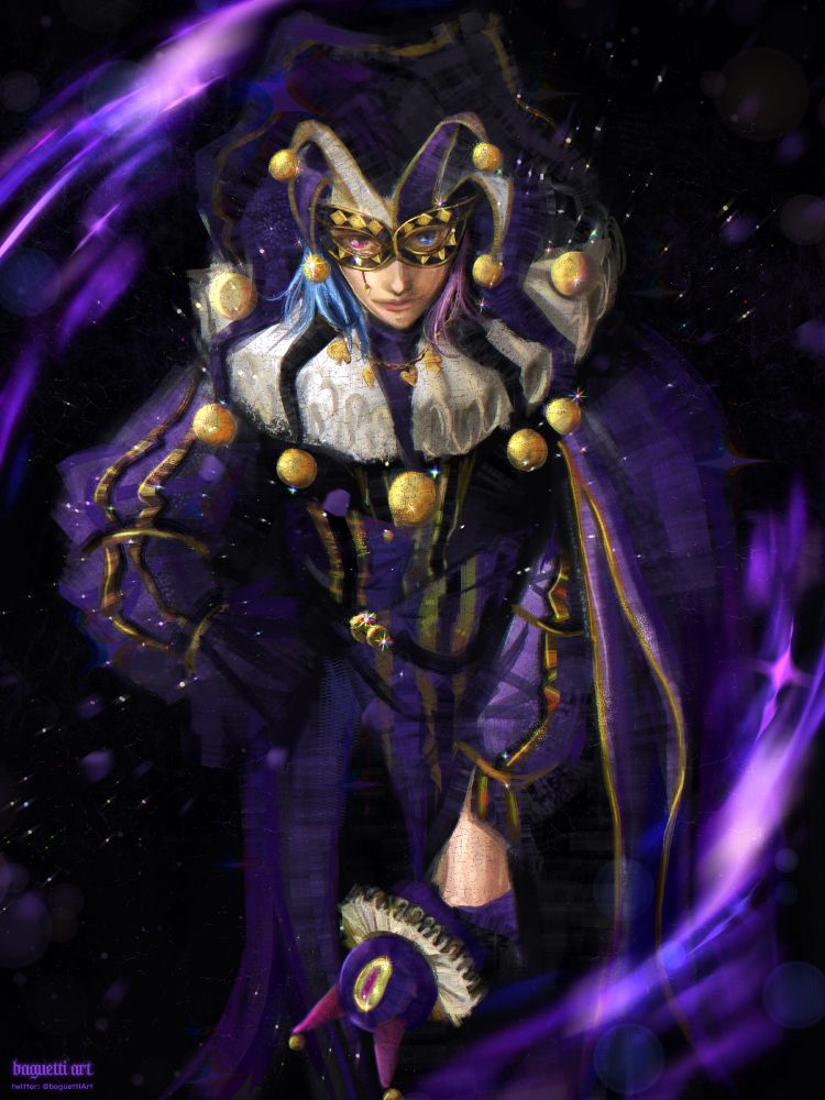 A digital painting of the VTuber Gavis Bettel of Holostars Guild Tempus 