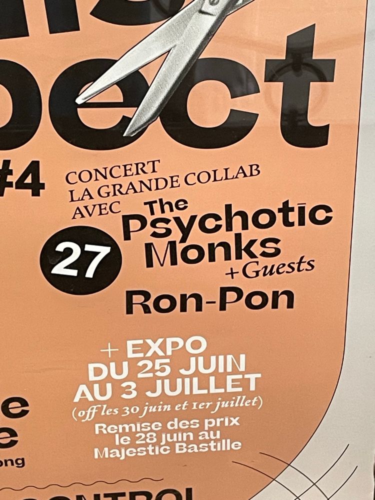 Concert poster for a band called ‘The Psychotic Monks’ 