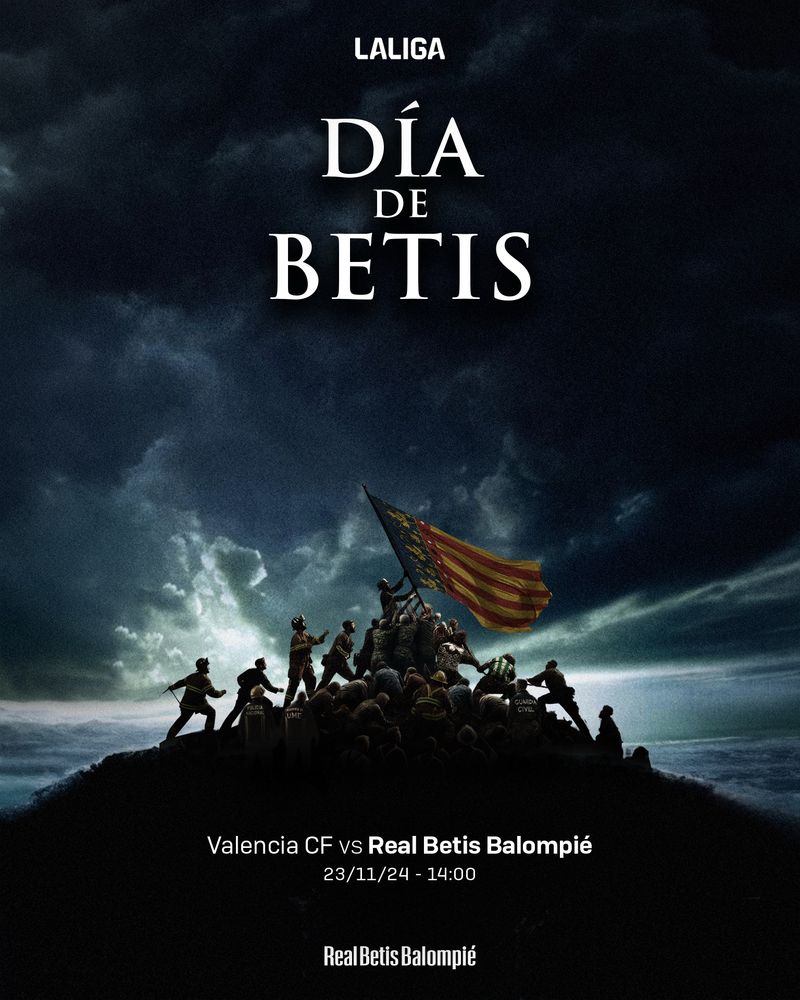 Cartel en RRSS del partido Valencia - Real Betis