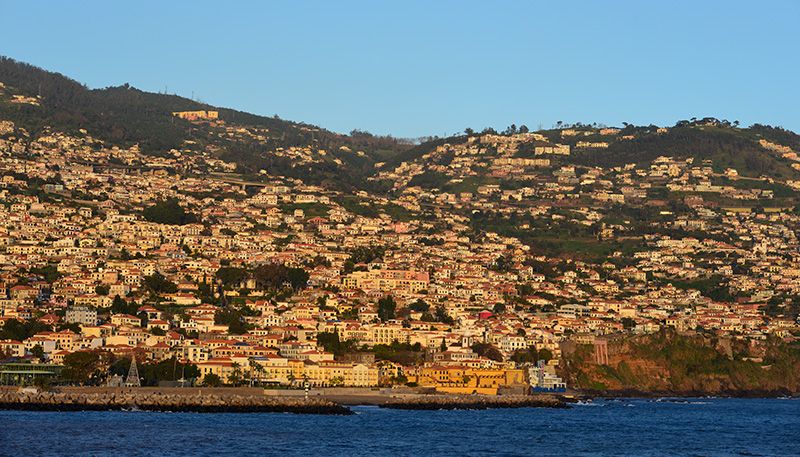 Funchal, Madeira, in the winter evening sunshine.
