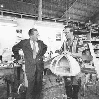 Walt Disney and Fred Joerger.