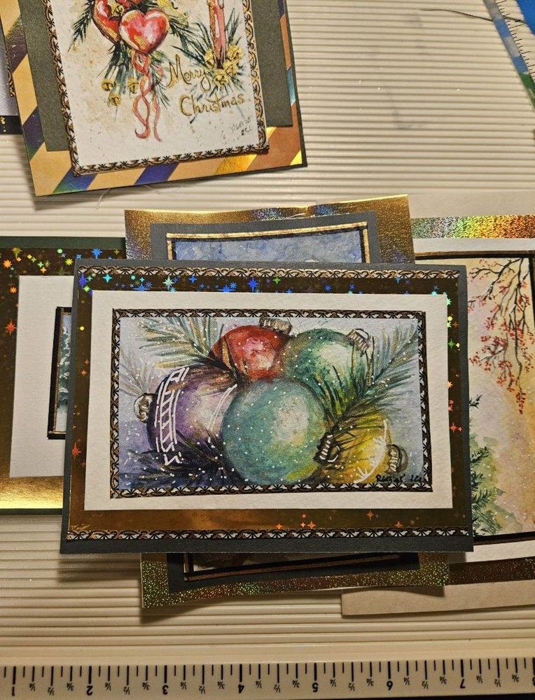 Watercolor Christmas ornaments by Londie Benson
