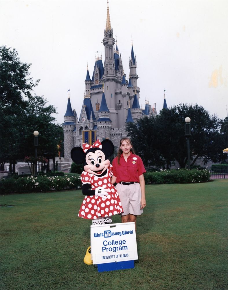 Minnie Mouse and Shawna Benson - college program.