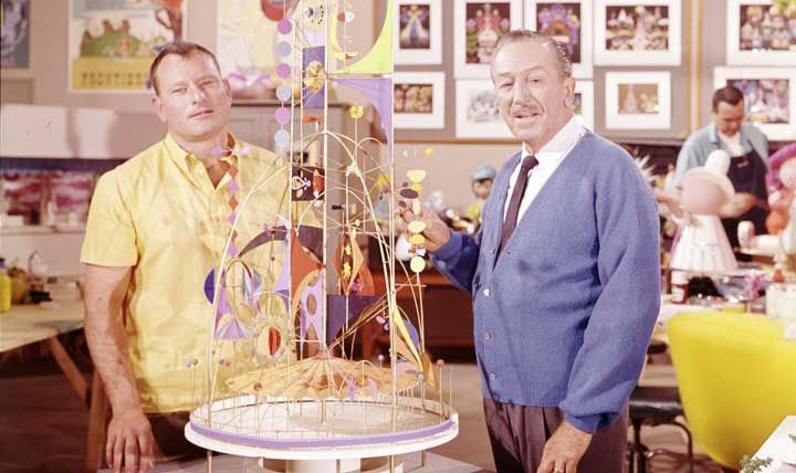 Rolly Crump and Walt Disney.