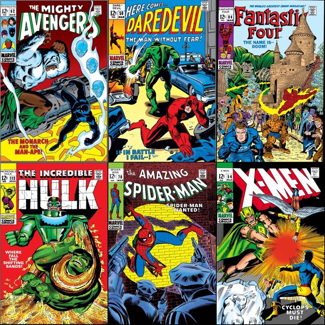 Marvel Comics that were on sale with cover dates of March 1969.