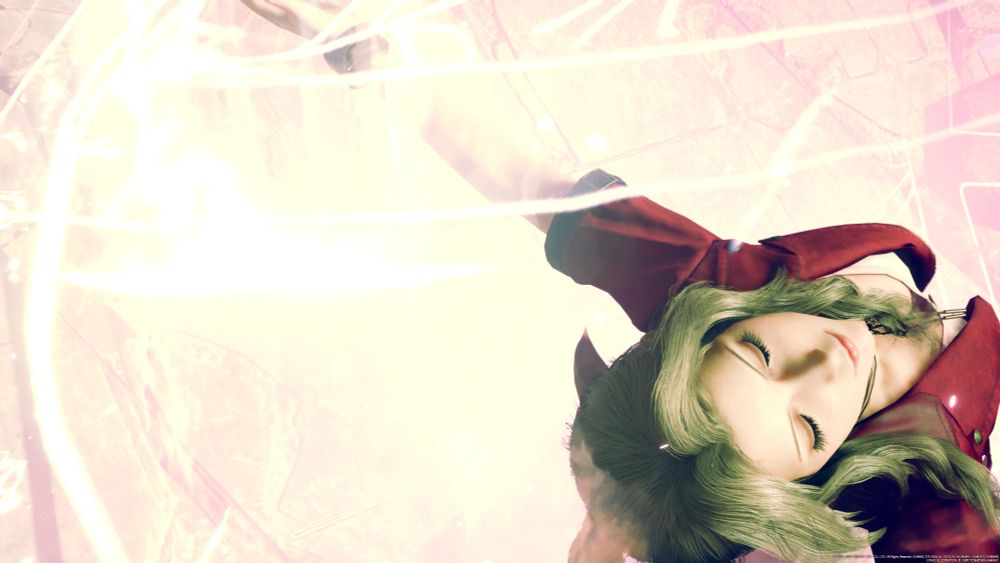 Aerith in FF7 Remake performing the Planet's Protection limit break 