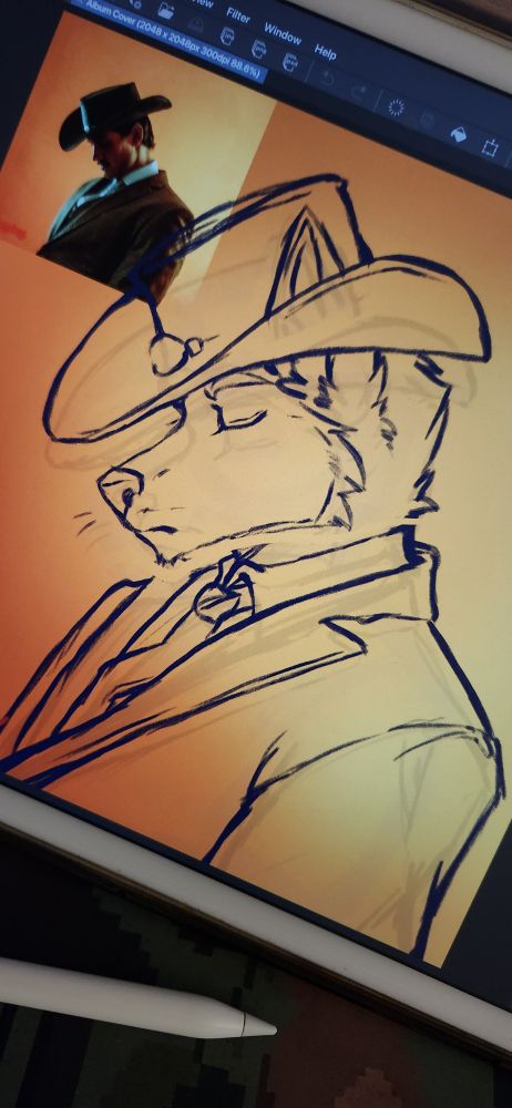 Work in progress of an anthro version of Carter Vail's album "Coydog".