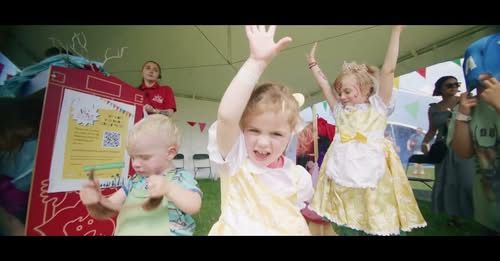 3 young children dancing at The Big Malarkey