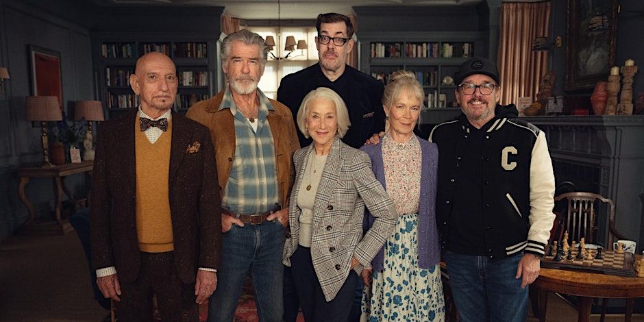 A picture of Richard Osman with Chris Columbus and members of the cast of the film.

Join us for a special evening celebrating The Thursday Murder Club from page to screen.

Step into the world of Richard Osman’s beloved, bestselling novel, which follows four irrepressible retirees whose casual sleuthing takes a thrilling turn when they find themselves with a real whodunit on their hands. Discover how this much-loved tale has been brought to life in the forthcoming film adaptation, releasing globally on Netflix on Thursday, 28th August.

The film, directed by Chris Columbus (Harry Potter and the Philosopher’s Stone) and with a screenplay by Katy Brand and Suzanne Heathcote, features an extraordinary cast including Helen Mirren, Pierce Brosnan, Ben Kingsley and Celia Imrie to name just a few.

This is a live screening direct from the British Library.