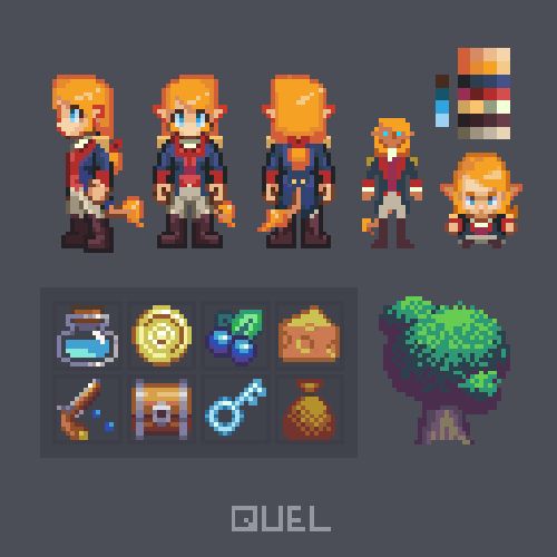 An example of some pixel art studies I am proud of.