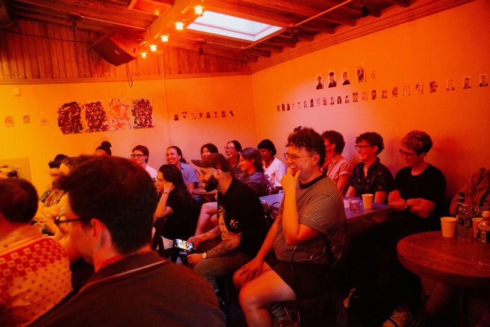 An audience shot at Hearthbound's live show at Sunny's Bar. 