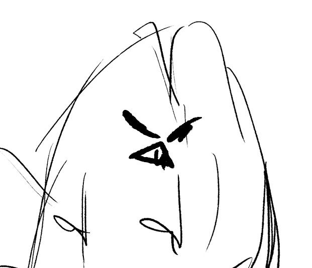 a comically bad scribble of a cartoon monster
