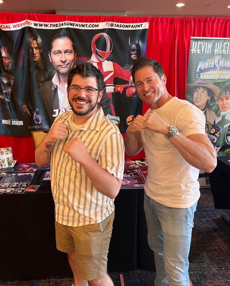 Me at Rangerstop & Pop with one of the Power Ranger actors, Jason Faunt, who played the Red Time Force Ranger.