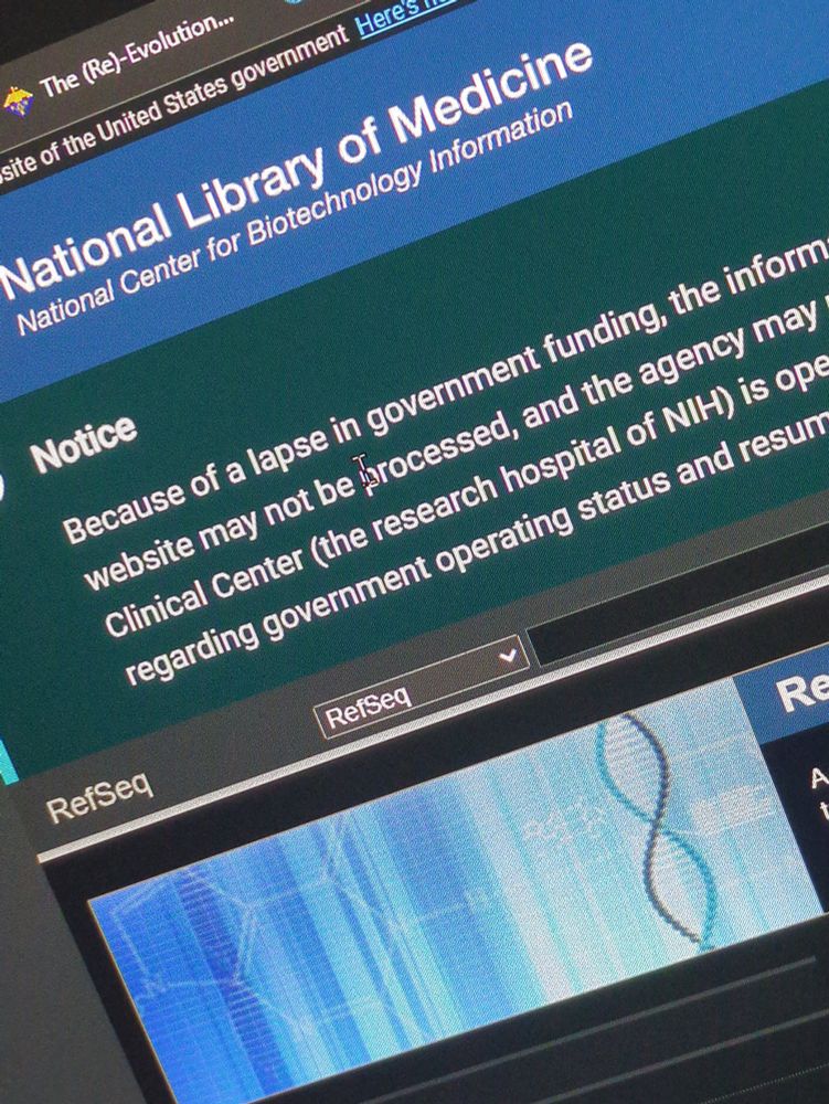 A browser window showing the homepage of NCBI's RefSeq database 