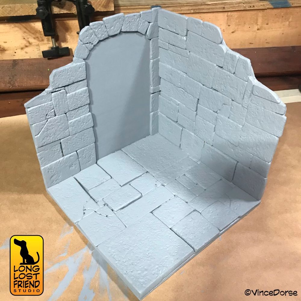 gothic castle base, primed and ready for paint