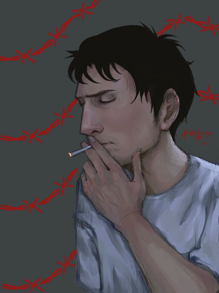 fanart of leigh whannell as adam stanheight in SAW (2004)