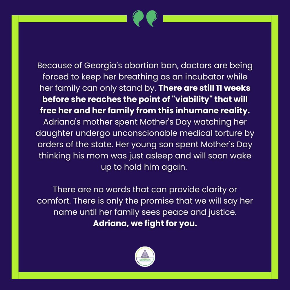 RFC's statement on the tragic case of Adriana Smith, a 30-year-old Georgia mother who was declared brain dead in February and forcibly remains on life support due to the state’s abortion ban.