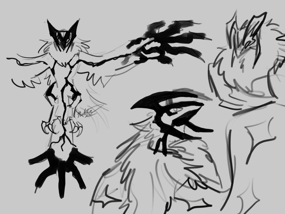 I want the veins to mimic Ariane's uniform and necrotized limbs. Also bioresonant markings instead of the usual "coffin" markings on normal Yveltal.
