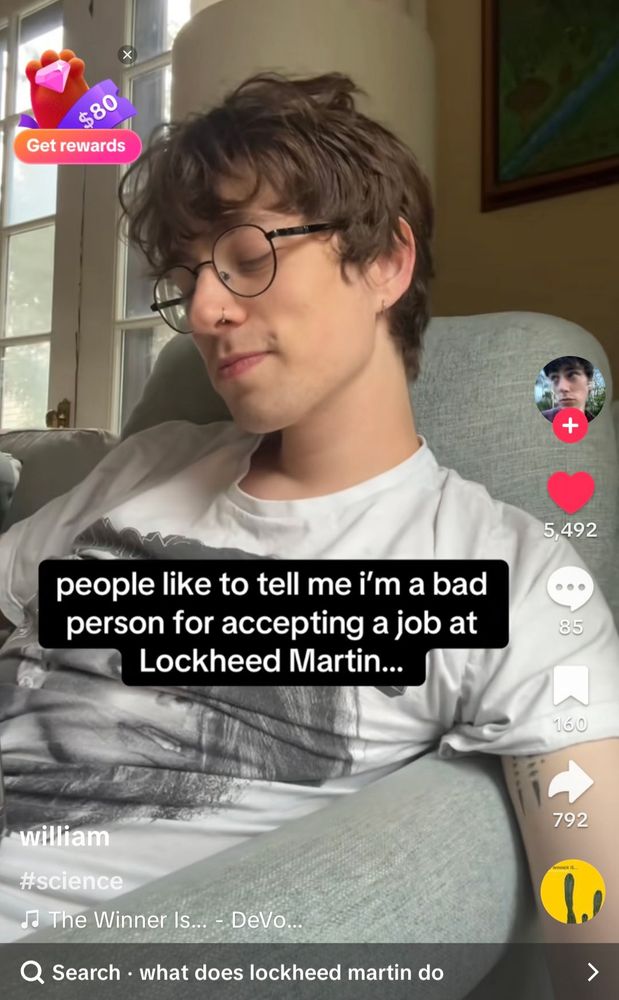 Lockheed Martin employee who thinks it’s ok to build the orphan shredder 5000 so he can buy toys