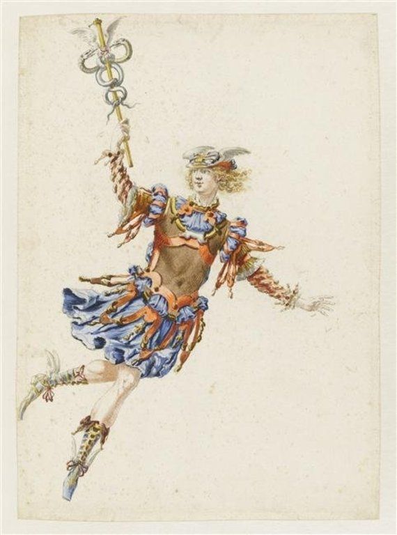 Costume de Mercure pour l'opéra Ercole amante
GISSEY Henri
1589 DR/ Recto
Département des Arts graphiques, Musée du Louvre