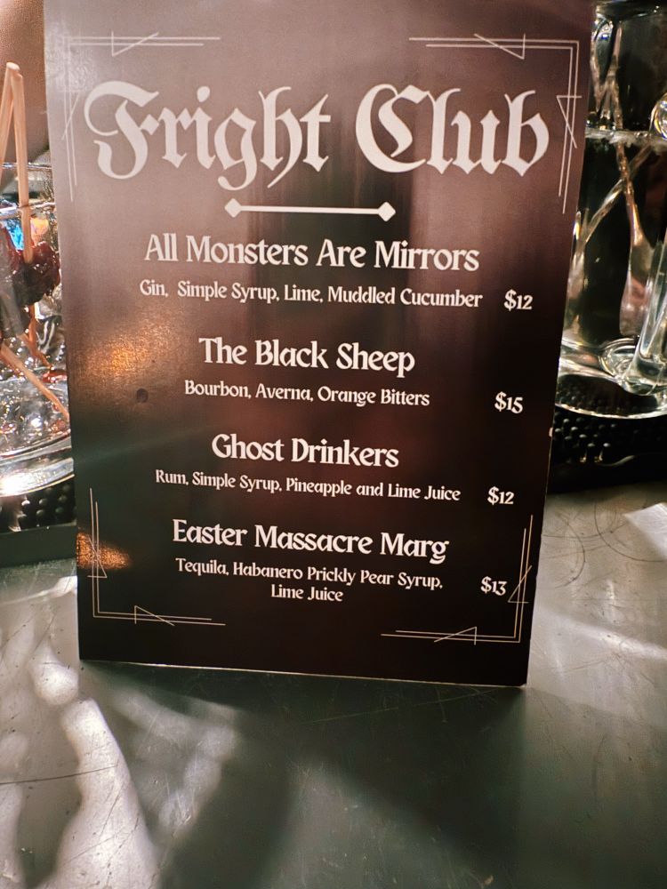 List of cocktails named after events or lines from books of authors in attendance of dark ink 
