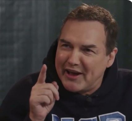 Norm Macdonald mid-thought, while saying "that guy was a real jerk!"