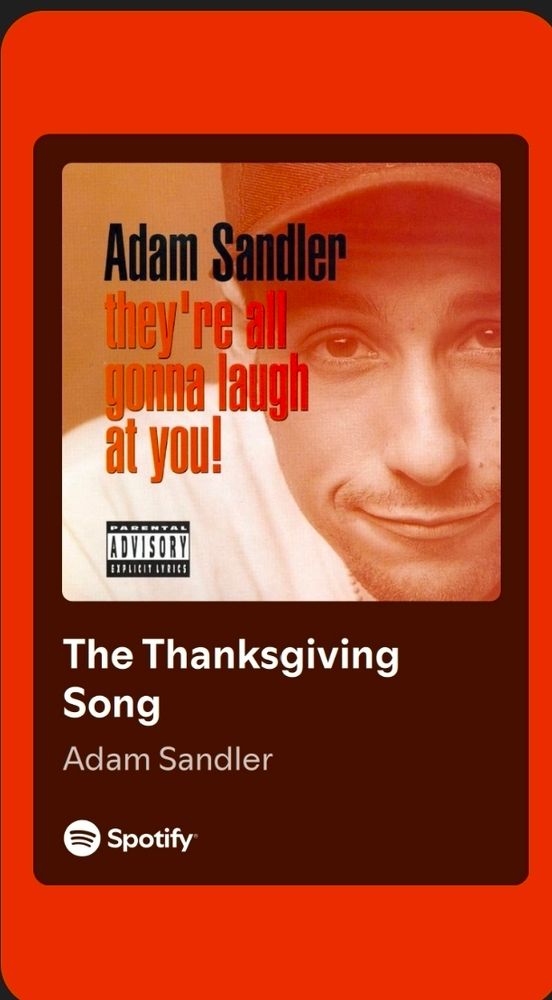 adam Sandler Thanksgiving song